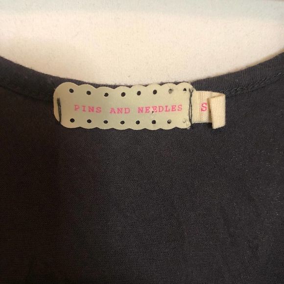 UO Pins & Needles Tiered Lace Grey Top - Picture 3 of 6